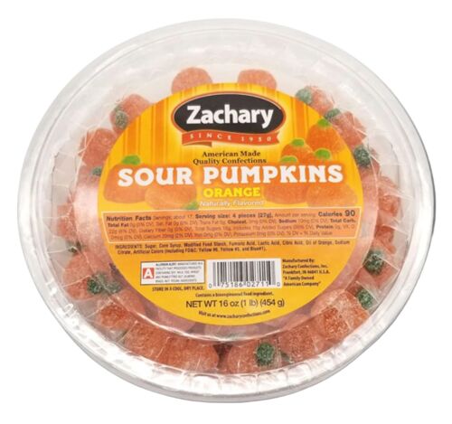 Sour Jelly Pumpkins Candy - 16 oz Tub
