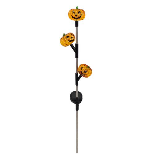 Triple Pumpkin Stake with LED Lights