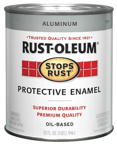 Stops Rust Protective Enamel Paint in Aluminum - 1 Quart
