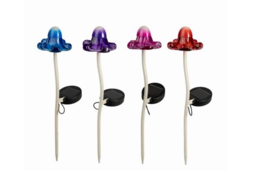 Solar LED Mushroom Stick Lights - Assorted