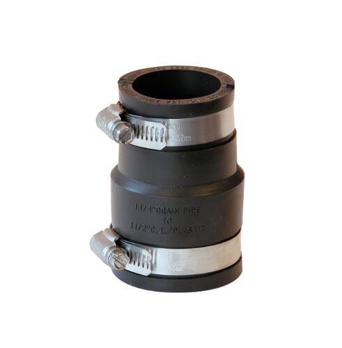 4" Clay x 4" DWV Flexible PVC Coupling