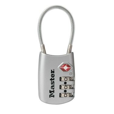 1-3/16" Wide Set Your Own Combination Luggage Lock with Flexible Shackle - Assorted Colors