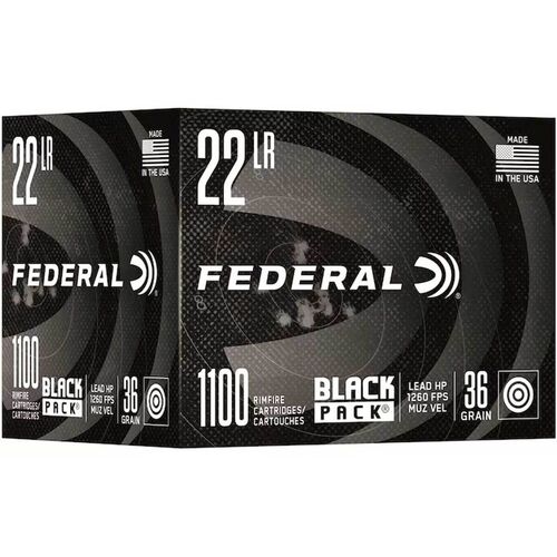 Black Pack 22 Long Rifle 36gr Lead Hollow Point Rimfire Ammo