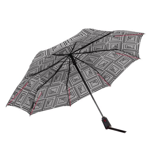 Vortex Vented 43" Arc Auto Open & Close Compact Umbrella In Miami Print