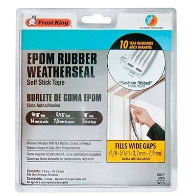 V27GA 19/32" x 5/16" x 10' Seal Tape Weatherstrip White