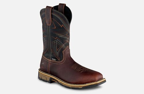 Men's 11" Marshall Waterproof Leather Safety Toe Pull-On Boots