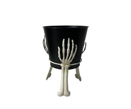 11" Skeleton Hands Planter
