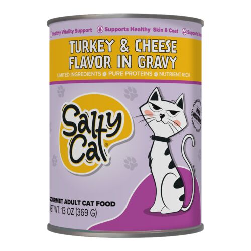 Turkey & Cheese Flavor in Gravy Canned Cat Food - 13 oz