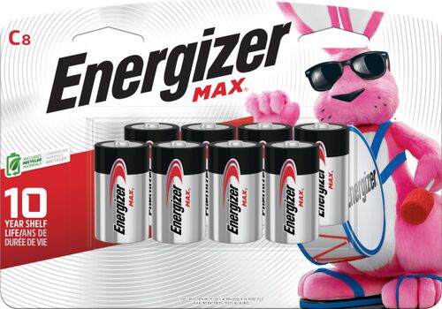 MAX C Cell Alkaline Battery - 8 Pack