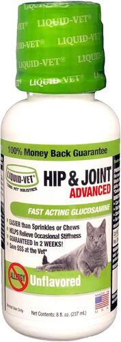 Hip & Joint Support Supplement with Glucosamine in Seafood Flavor for Cats - 8 oz