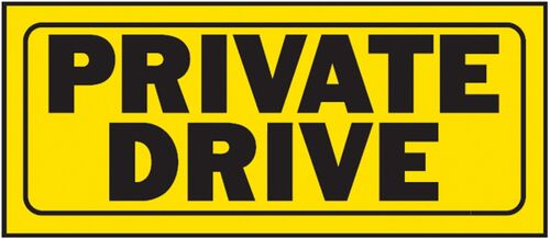 14 X 6" Private Drive Heavy Duty Fence Sign