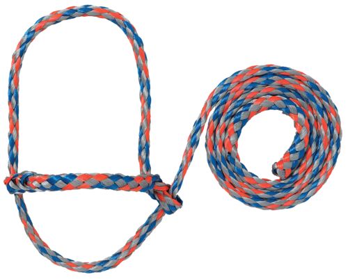 Blue/Orange/Gray Poly Rope Sheep Halter