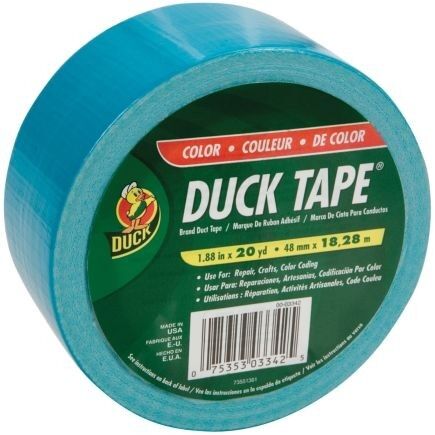 1.88" Width x 20 Yard Length Aqua Duct Tape