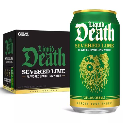 Severed Lime Sparkling Water - 6-Pack of 12 oz Cans