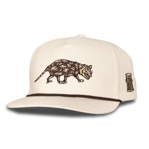 Opossum Snapback Hat in White