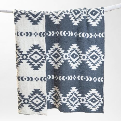 Stormy Southwest Stretchy Reversible Throw Blanket
