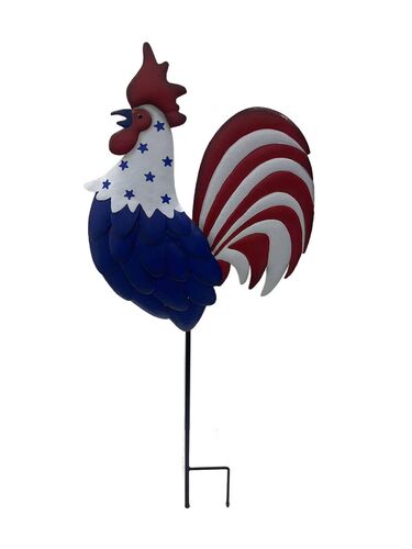 34" Patriotic Rooster Stake