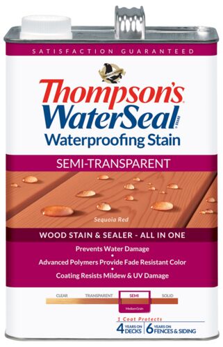 Sequoia Red Semi-Transparent Waterproofing Stain - 1 Gallon