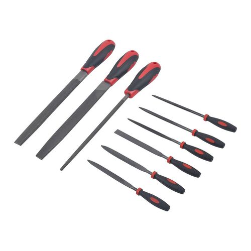 9 Piece Assorted Hand File Set With Handle