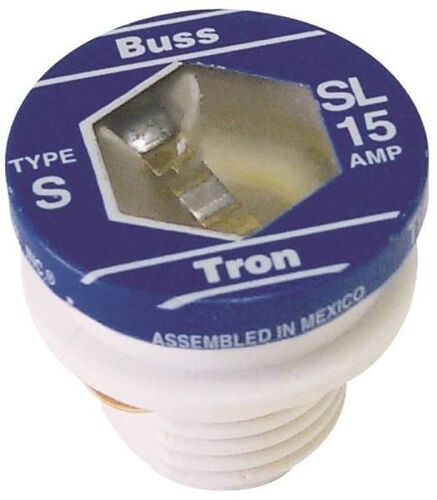 15 A, 125 VAC, 10 KA SL Time Delay Plug Fuse