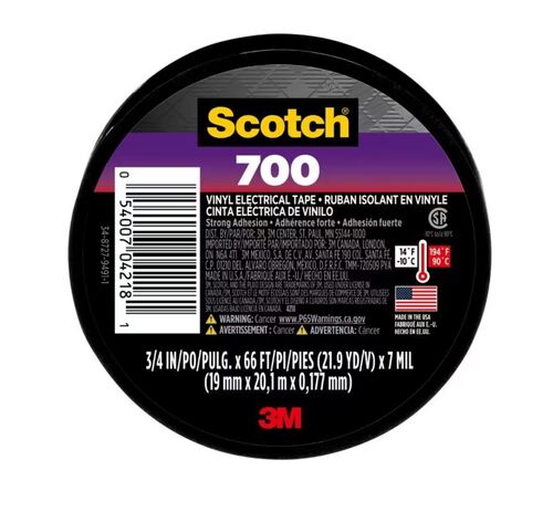 Electrical Tape in Black - 3/4" x 66'
