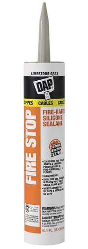 Fire Stop Fire-Rated Silicone Sealant in Grey - 10.1 oz