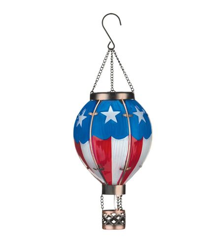 Hot Air Balloon Solar Lantern in Americana - Small