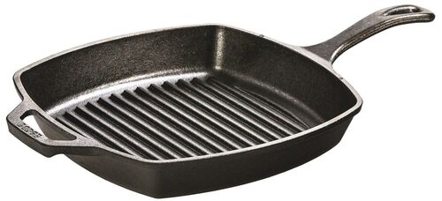 Cast Iron 10.5" Pre-Seasoned Square Grill Pan