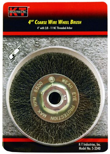 Wire Wheel Brush - 4" x 5/8"-11 Coarse