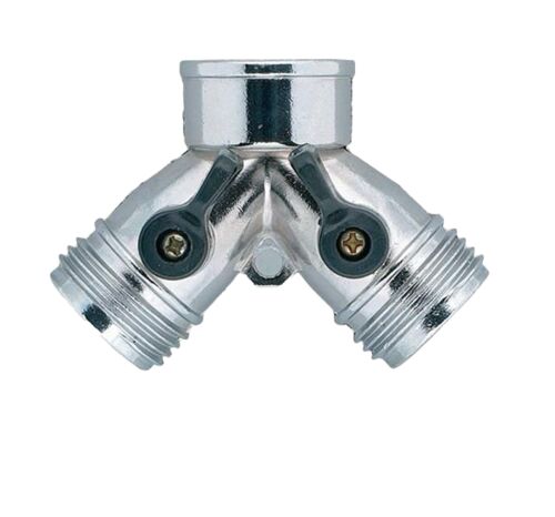 Zinc Faucet Adapter Dual Outlet