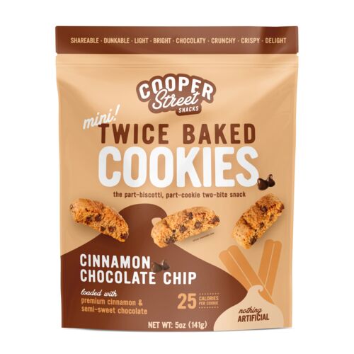 Mini Twice Baked Cinnamon Chocolate Chip Cookies - 5 oz