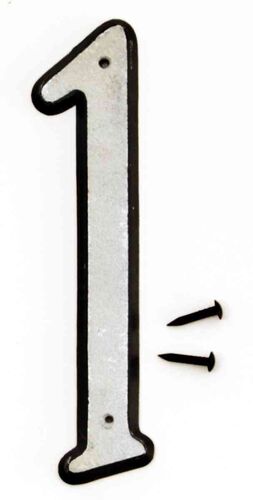 4" Reflective Plastic Number