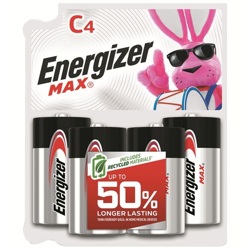 MAX C Cell Alkaline Battery - 4 Pack