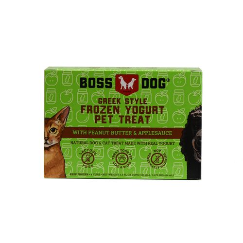 4-Pack Greek Style Frozen Yogurt Pet Treat with Peanut Butter & Applesauce