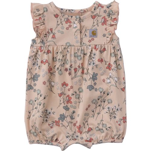 Girls' Sleeveless Floral Print Romper