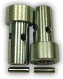 Quick Hitch Adapter Kit - 2 Adapters 7/8" ID x 1-1/8" Outside Diameter x 4"; 2 Slotted Spring Pins 7/16" X 1-1/4"