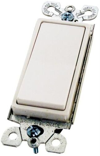 15 A, 120/277 VAC, 1 Pole Decorative Standard Rocker Switch