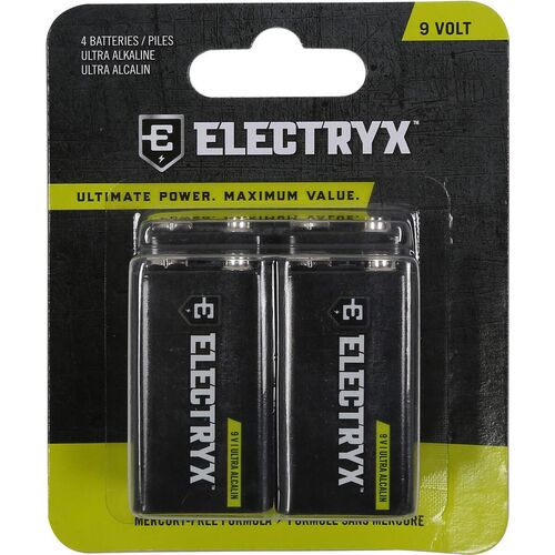 9V/1.5 Volt Ultra Alkaline Batteries - 4-Pack