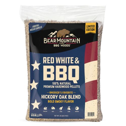 Limited Edition Red White & BBQ Permium Hardwood Pellets - 20 Lb