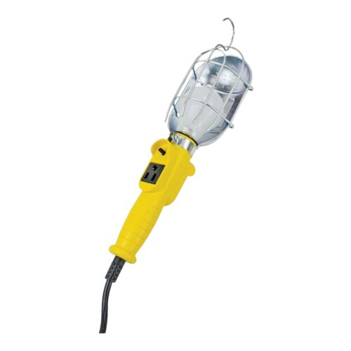 Work Light with Metal Guard and Single Outlet