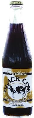 Druther's Black Cow Vanilla Creme Root Beer Soda - 12 oz Glass Bottle