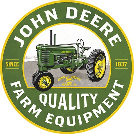 John Deere Farm Equipment Tin Decor
