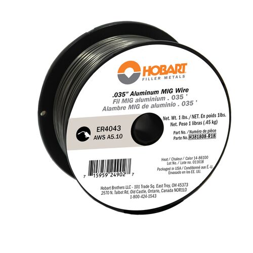 ER4043 Aluminum Wire .035 1 Lb Spool
