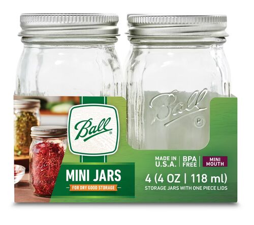 Mini Mason Jars - 4 oz / 4-Count