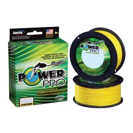 Braided Spectra Fiber Fishing Line in Hi-Vis Yellow