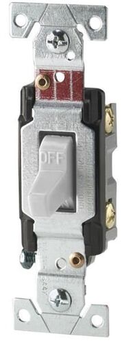 120/277 VAC, 20 A 1 Pole Lighted Toggle Switch White