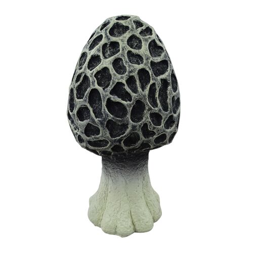 14'' Black Morel Mushroom Statue with Lights