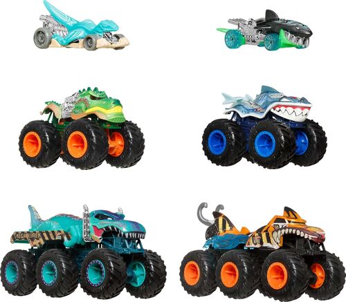 Monster Trucks Sharks vs Dinos Vehicle Multipack