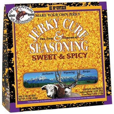 Jerky Cure & Seasoning - Sweet & Spicy Blend - 15 Lb of Meat