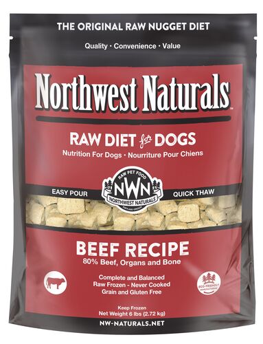 Frozen Beef Nuggets Dog Food - 6 Lb